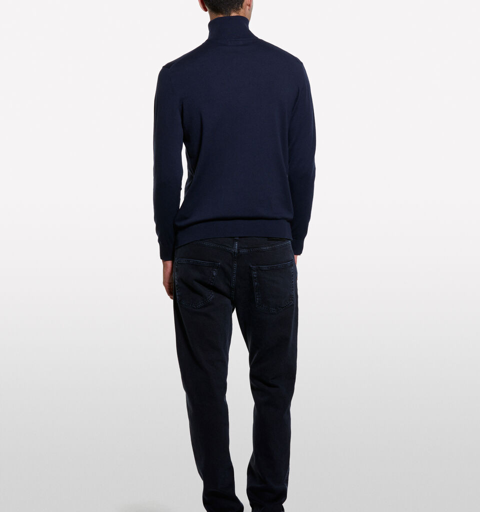 Dunkelblauer Pullover mit hohem Kragen - pullover hoher kragen für herren - Dunkelblau | Sisley image number 2